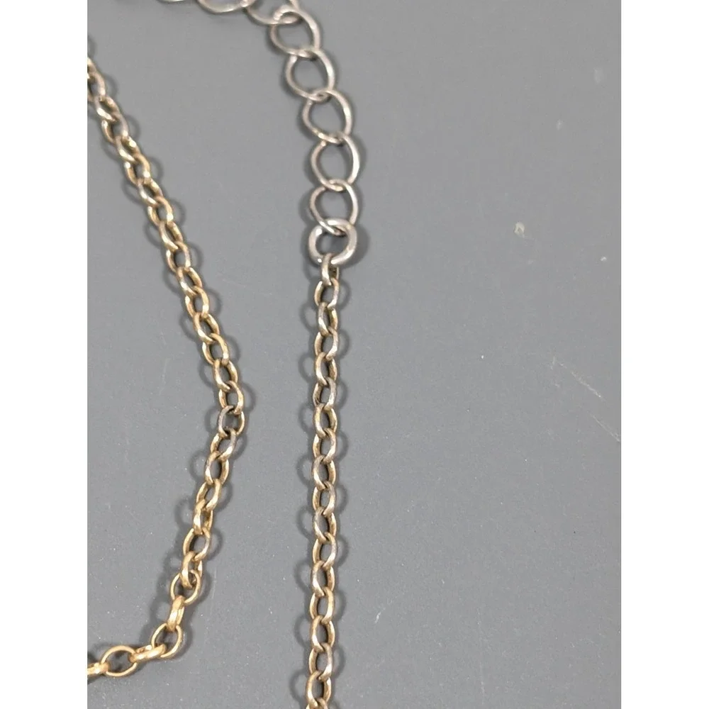 LOFT Gray Faceted Glass Y Necklace Gold Tone Teardrop‎ Bezels Lariat Style 22
